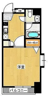 福岡県福岡市中央区大手門2丁目【マンション】の間取り
