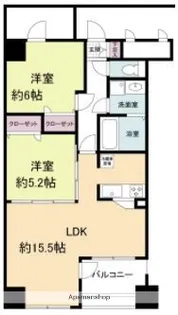 福岡県福岡市中央区舞鶴1丁目【マンション】の間取り