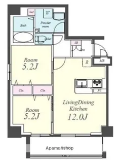 福岡県福岡市中央区薬院2丁目【マンション】の間取り