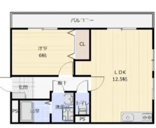 福岡県福岡市南区塩原1丁目【マンション】の間取り