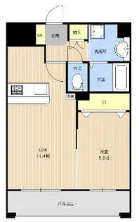 LIBTH博多駅南Ⅱ【0504号室】の間取り