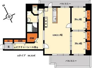 フォンターナガーデン博多駅前【10階】の間取り
