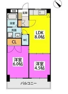AMENITY丸善【3階】の間取り