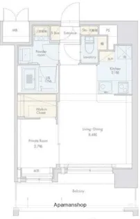 福岡県福岡市中央区唐人町1丁目【マンション】の間取り