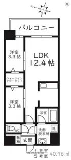 福岡県福岡市中央区大名1丁目【マンション】の間取り