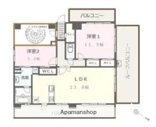 福岡県福岡市中央区今川1丁目【マンション】の間取り