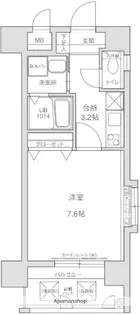福岡県福岡市中央区港2丁目【マンション】の間取り