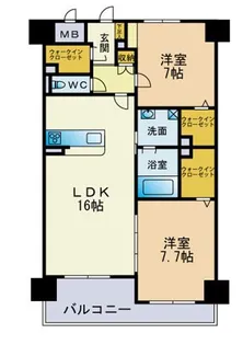 ラ・シルフィード博多駅南【3階】の間取り