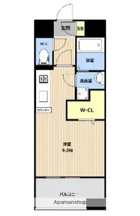 LIBTH吉塚Ⅱ【0303号室】の間取り