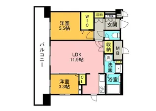 エンクレスト天神LINK【1408号室】の間取り