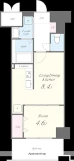 福岡県福岡市中央区薬院3丁目【マンション】の間取り