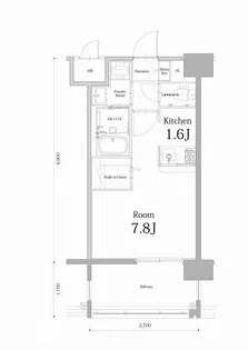 エンクレスト博多駅南BASE【7階】の間取り