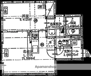 SWEET ALYSSUM MUGINO Ⅰ【1階】の間取り