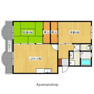 ハイム多々良川【2階】の間取り