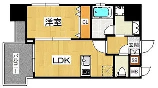 福岡県福岡市博多区美野島2丁目【マンション】の間取り