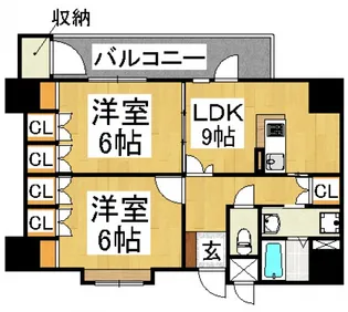 福岡県福岡市中央区平尾3丁目【マンション】の間取り
