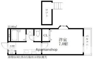 福岡県福岡市東区多々良2丁目【アパート】の間取り