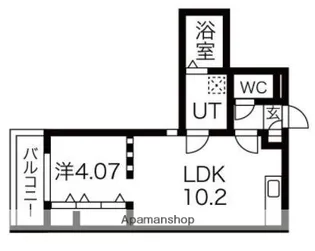 BRANCHE箱崎宮前【2階】の間取り