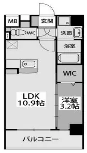 福岡県福岡市東区水谷2丁目【マンション】の間取り