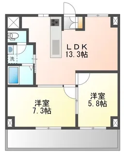エバーライフ箱崎第3【4階】の間取り