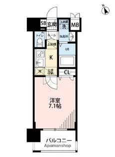 サヴォイスタジオスイーツ【11階】の間取り