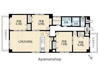 福岡県福岡市東区箱崎2丁目【マンション】の間取り