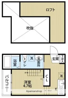 REVEUR箱崎【1階】の間取り