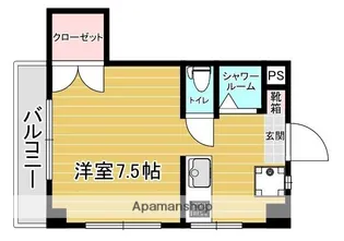 スリム箱崎【4階】の間取り