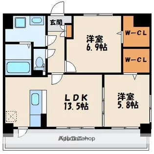 ルミエール箱崎駅前【5階】の間取り