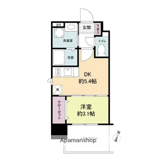 LIVE CASA県庁前【14階】の間取り