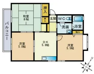 ヴェルハイム若宮【1階】の間取り