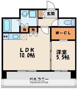 LEXUS GARDEN 箱崎タワーズEAST【5階】の間取り