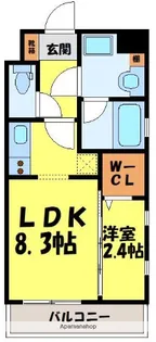 レジデンス百年橋リバーサイド【10階】の間取り