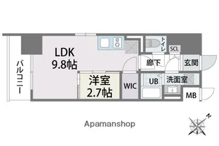 ラクラス博多Ⅱ【2階】の間取り