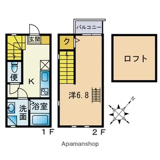 GLASSCOURT箱崎【1階】の間取り