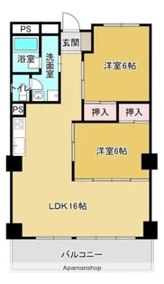 福岡県福岡市中央区大濠公園【マンション】の間取り