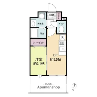 LiveCasa県庁前【11階】の間取り