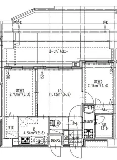 QUINTET MINAMI FUKUOKA【8階】の間取り