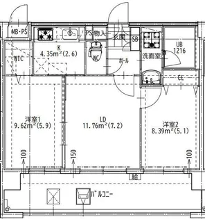 QUINTET MINAMI FUKUOKA【8階】の間取り