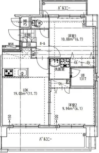 QUINTET MINAMI FUKUOKA【5階】の間取り