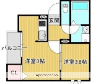 PATINA箱崎宮前【3階】の間取り