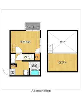 福岡県福岡市中央区谷1丁目【アパート】の間取り