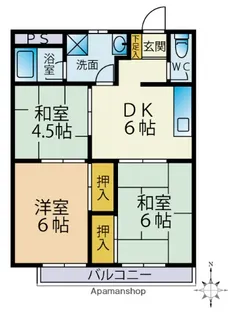 リバーサイド荒津【2階】の間取り
