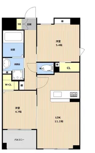 福岡県福岡市早良区昭代2丁目【マンション】の間取り