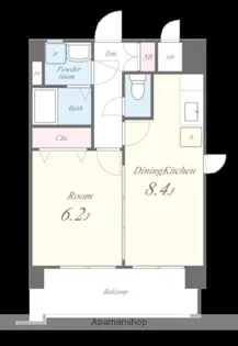 福岡県福岡市中央区六本松4丁目【マンション】の間取り