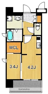 福岡県福岡市中央区長浜2丁目【マンション】の間取り