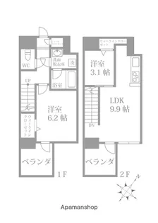 MODERN PALAZZO博多駅南AXIA【12階】の間取り