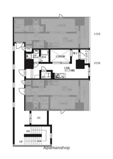 MODERN PALAZZO天神東グランM【16階】の間取り