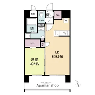 ブランシエスタ千早RJR【12階】の間取り