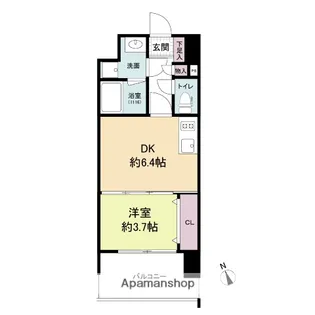 ブランシエスタ千早RJR【11階】の間取り